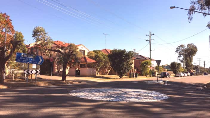 Some residential apartments near Quakers Hill train station