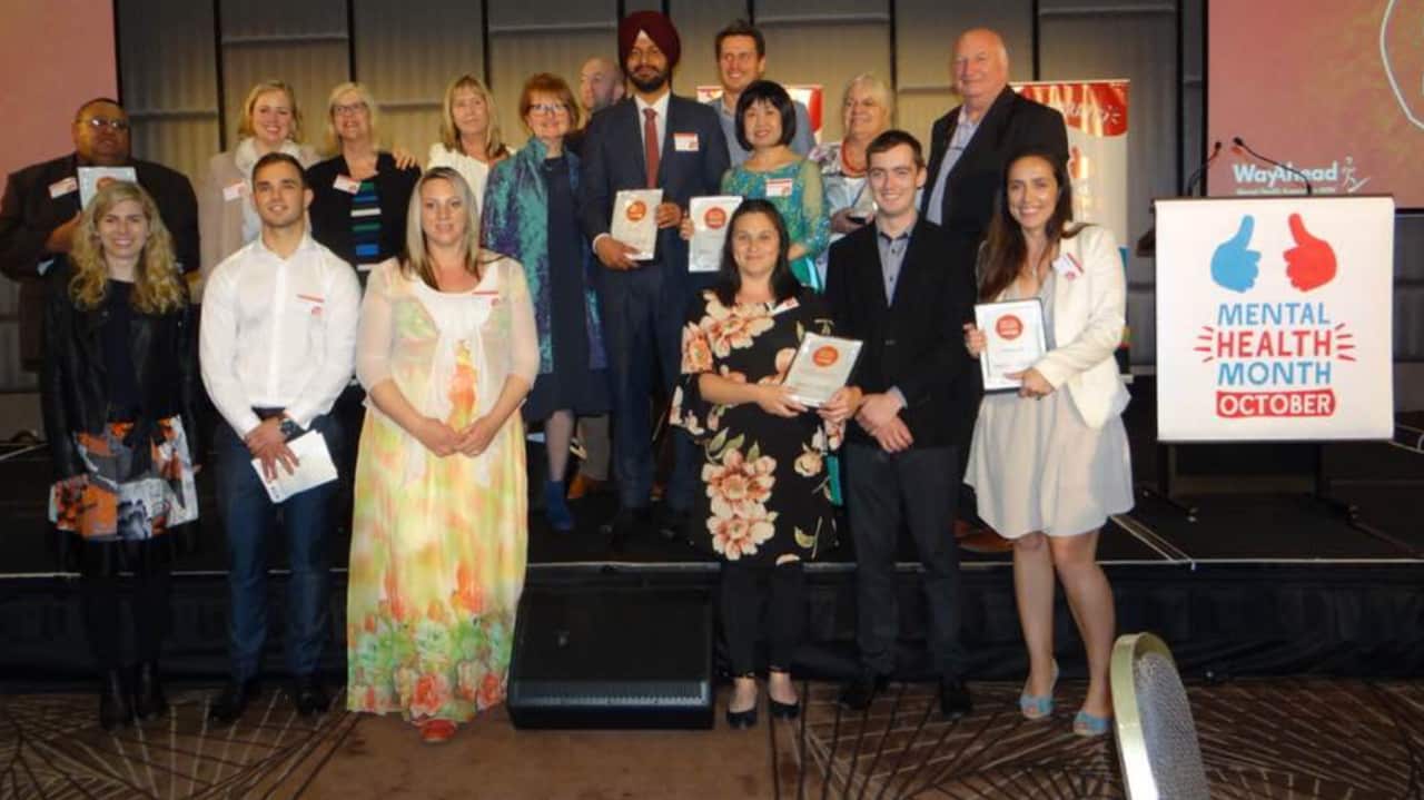 Cô Nguyễn Thị Minh Tâm trong buổi nhận giải thưởng Community Champion Award 2018