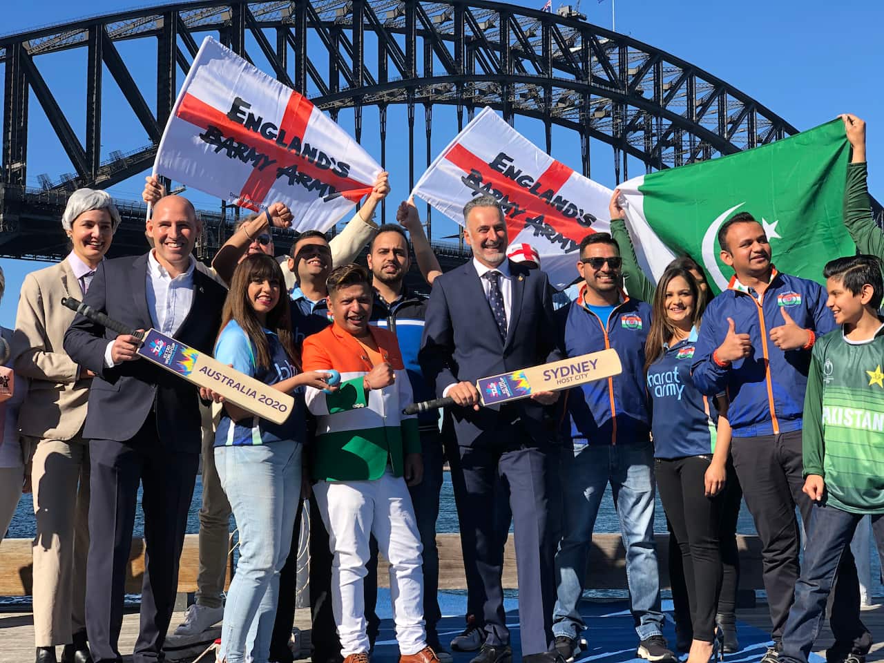 Fans of various cricket teams attended T20 World Cup unveiling ceremony.