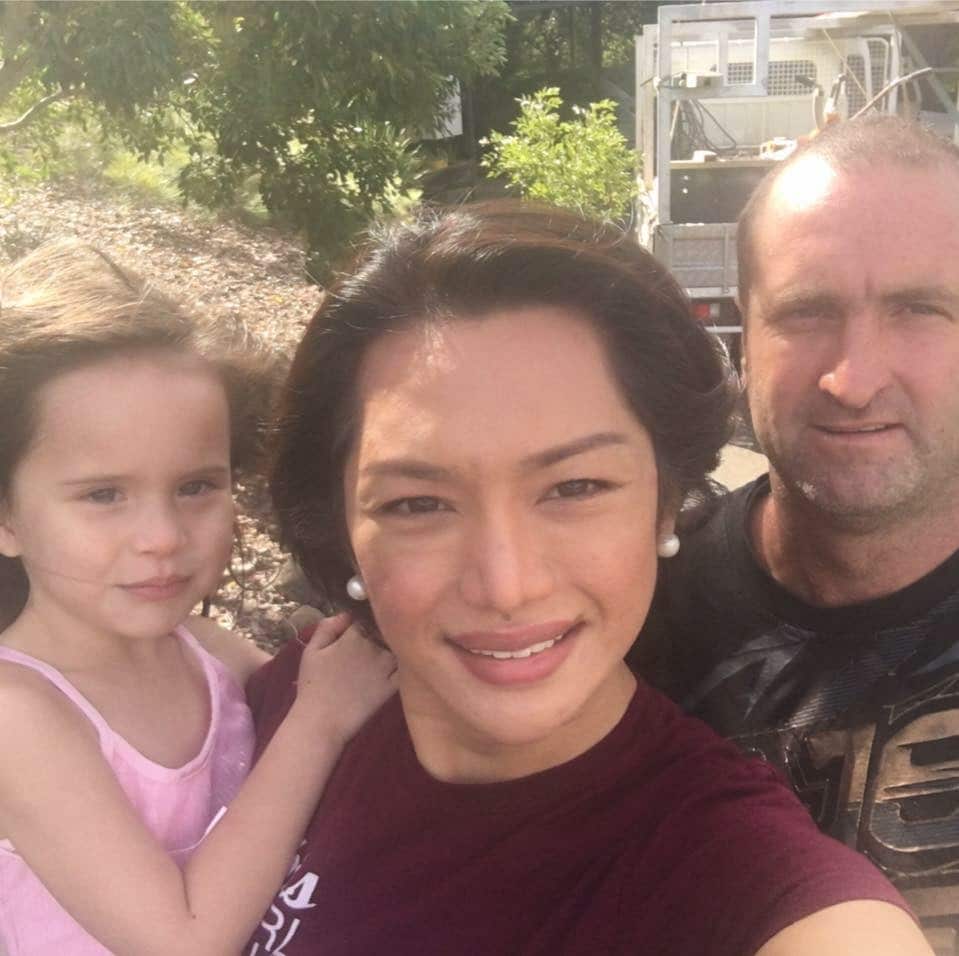 Sofiya with her partner and daughter