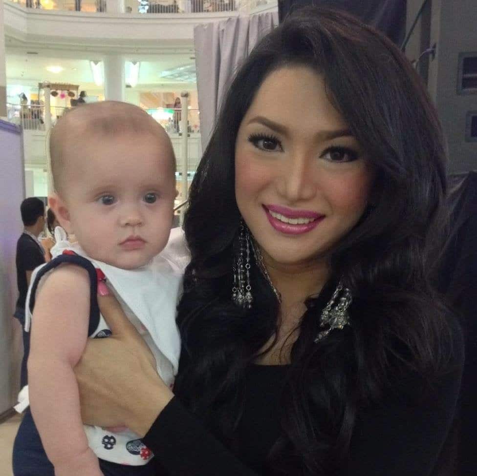 Sofiya and daughter Maia Louise Huggins.