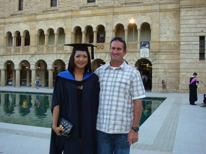 The day Sofiya got her degree in master communication studies, March 2010 at the University of Western Australia