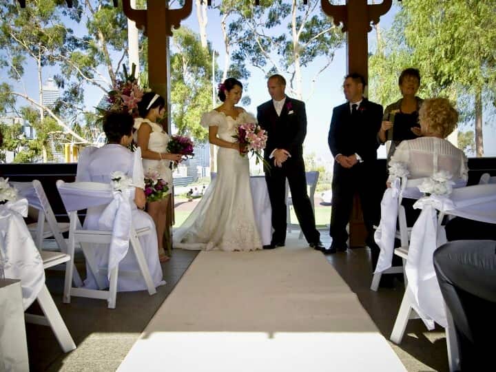 Sofiya and Nic's commitment ceremony at the old tea pavilion in Frazier Avenue, Kings park. January 30, 2010.