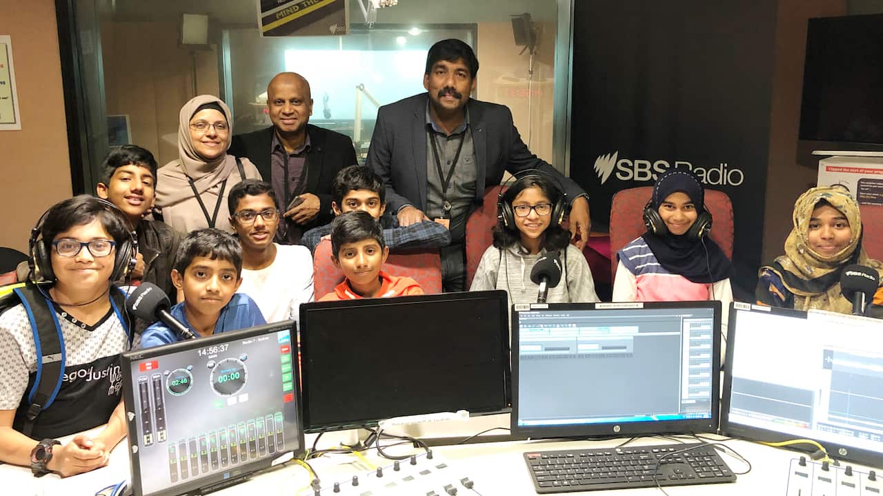 Pallikkoodam kids at SBS studio
