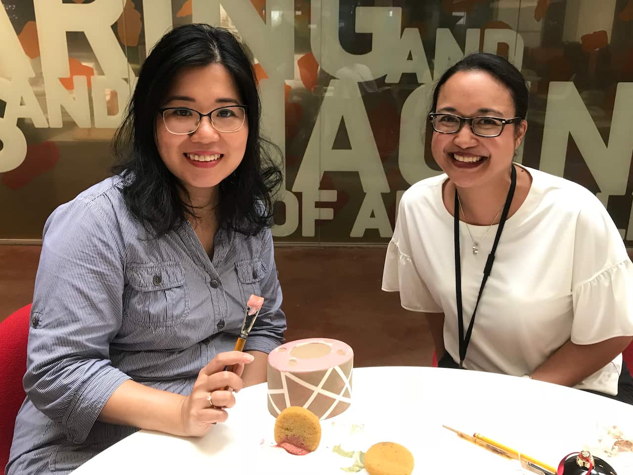 Mavi Glinoga and Ria Amoranto