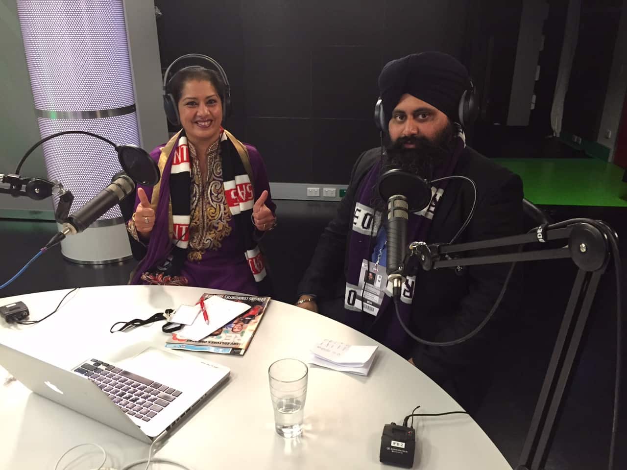 Manpreet K Singh and Harbir Kang providing the Hindi commentary in AFL Multicultural Round 2016