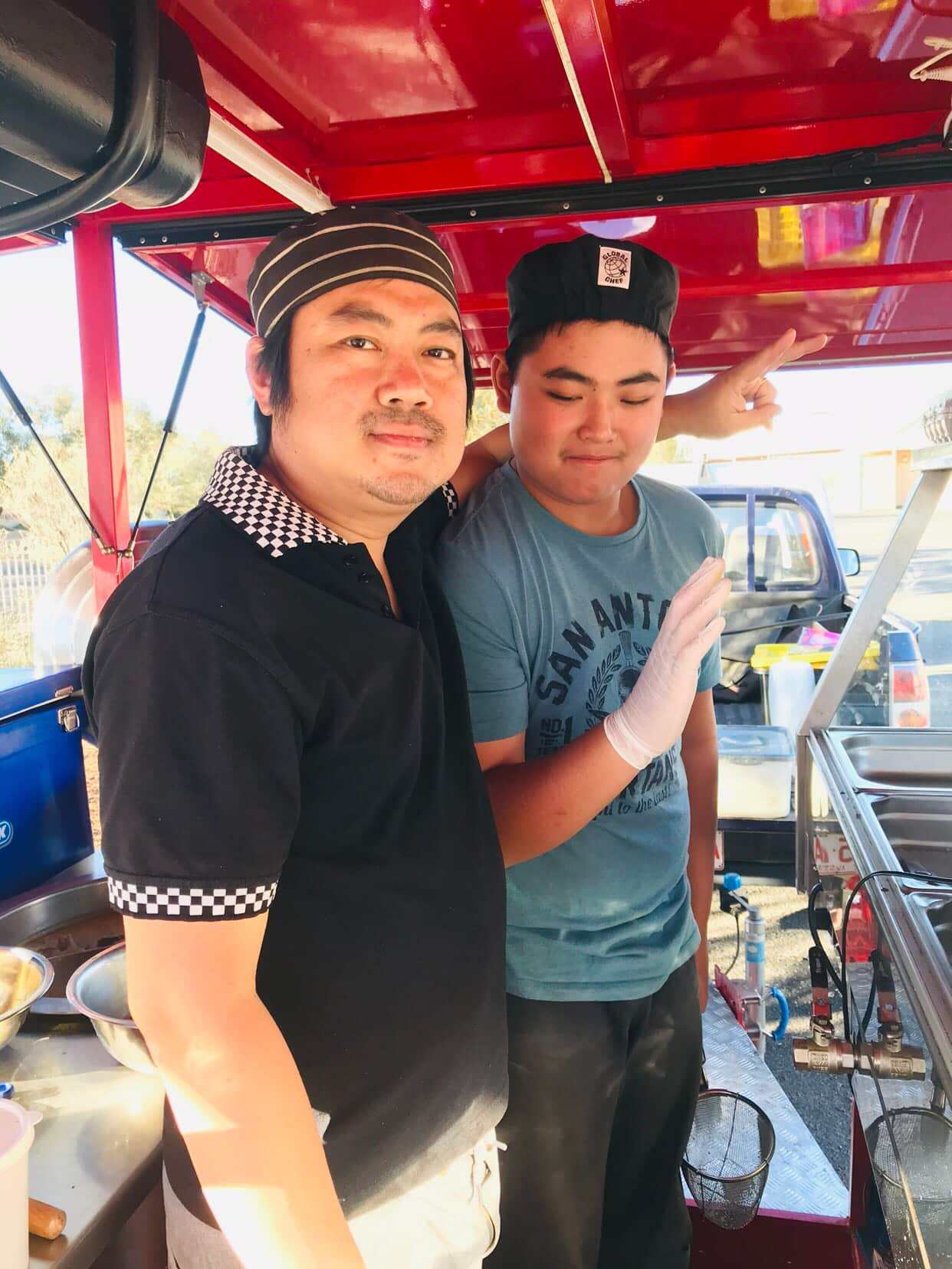 Irin Warawitya's husband, Prayun Triamtana and their son.