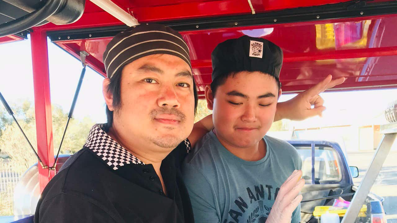 Image of Irin Warawitya's husband and sun