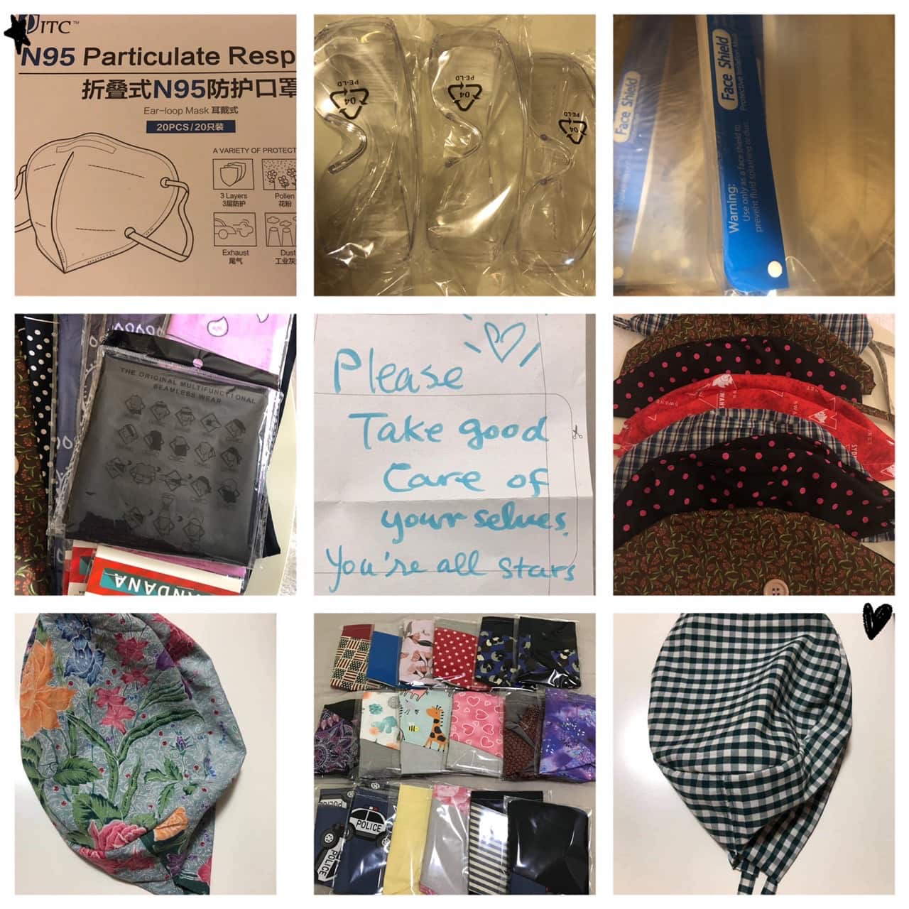 陈女士收到外界的爱心物资