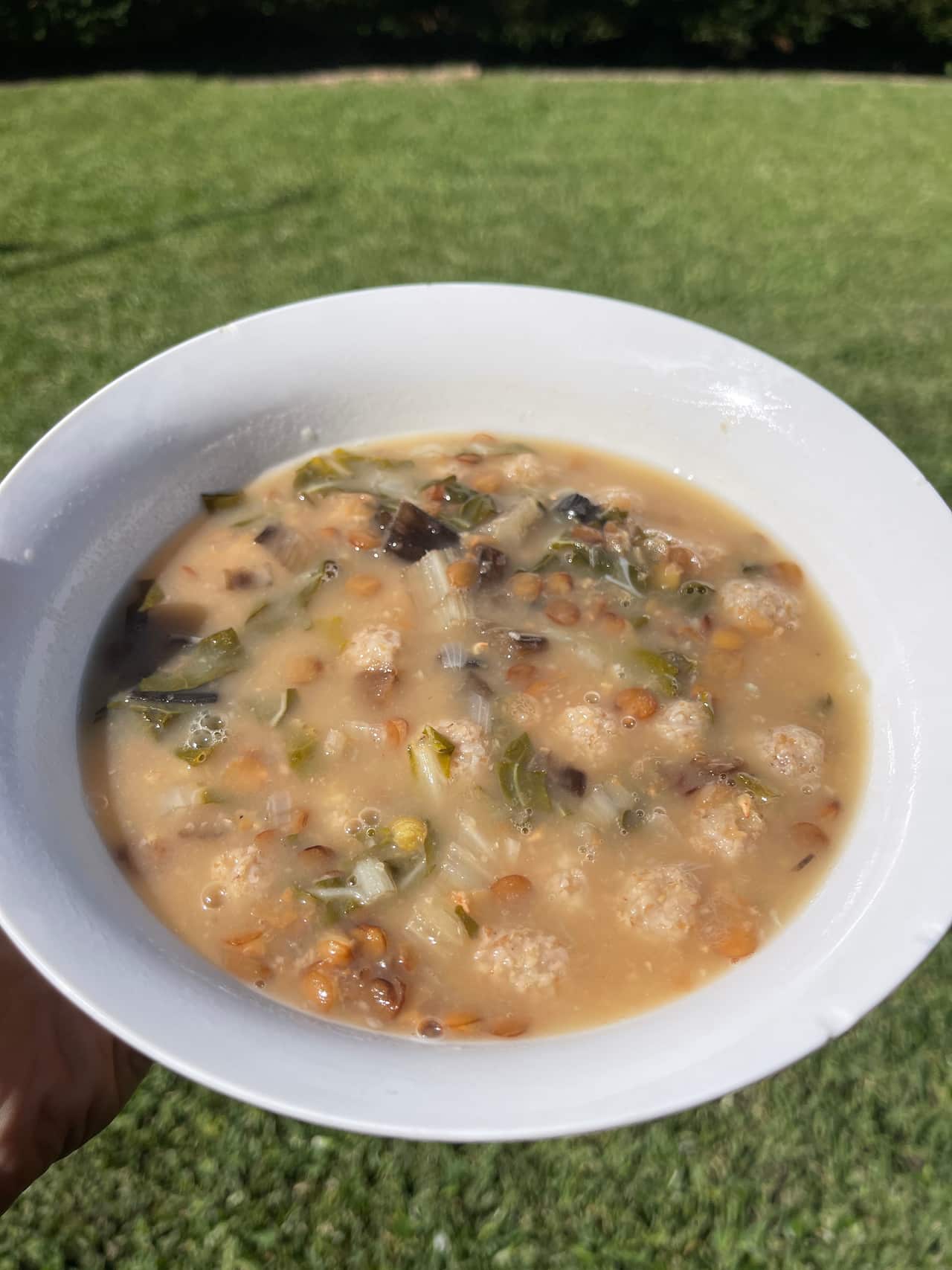 The finished monk's soup is a simple yet filling Good Friday meal.