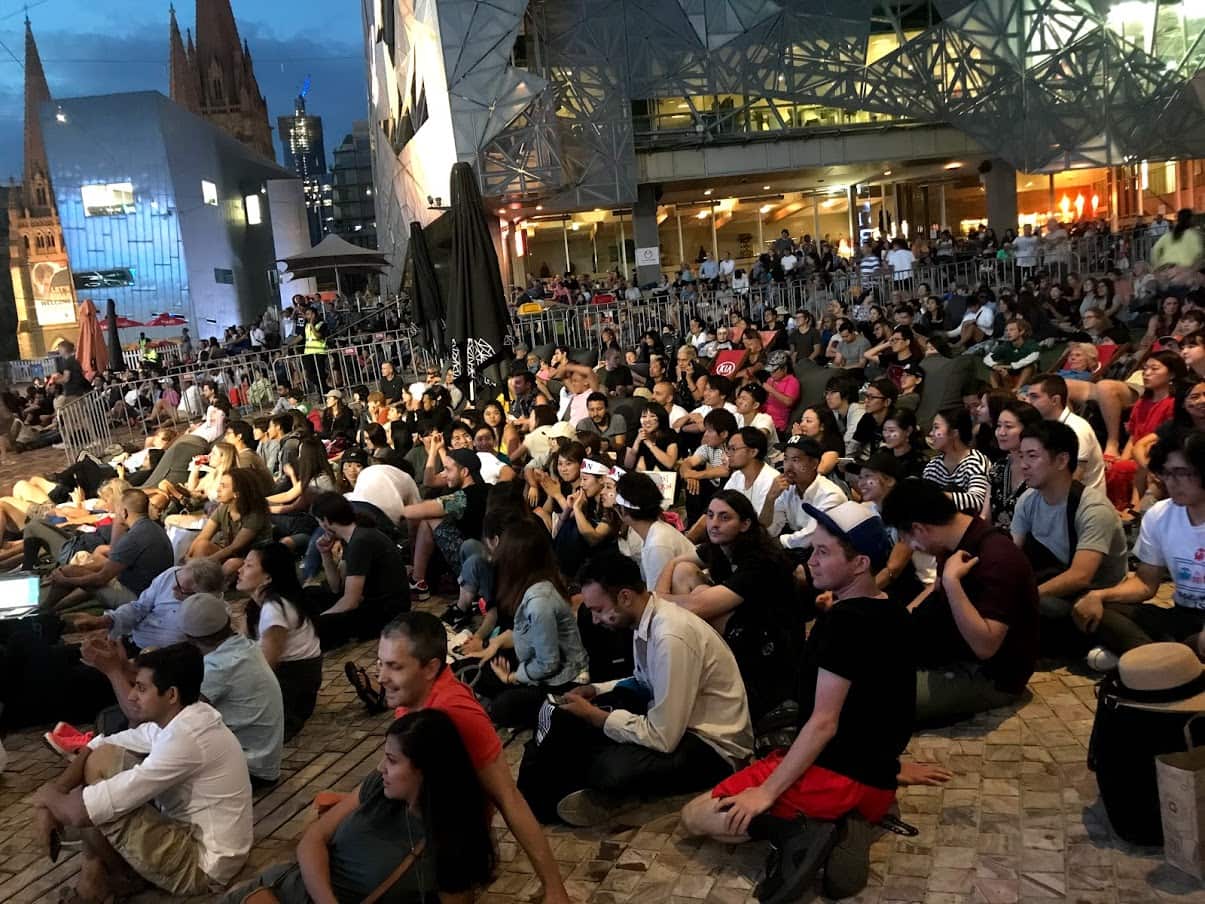 crowd fed square womens final naomi osaka 