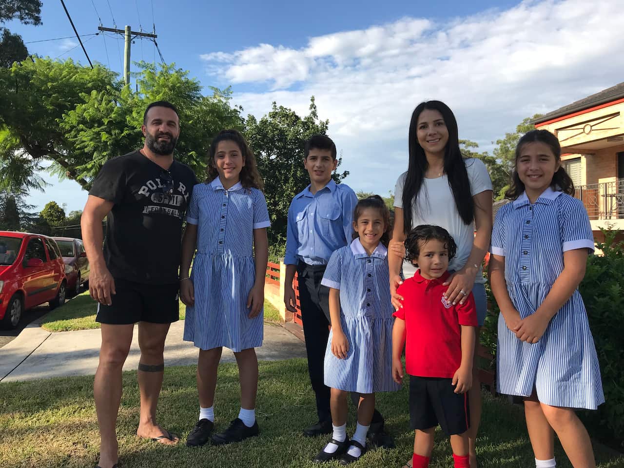 Abdallah's family before the tragedy