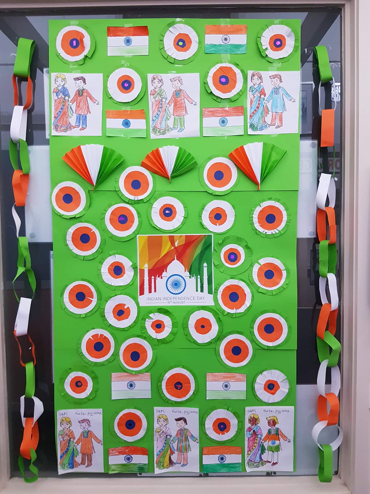 Students celebrating India's Independence Day