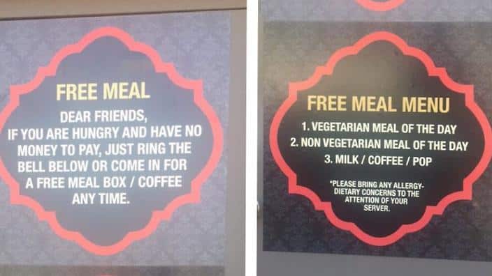 Free meal