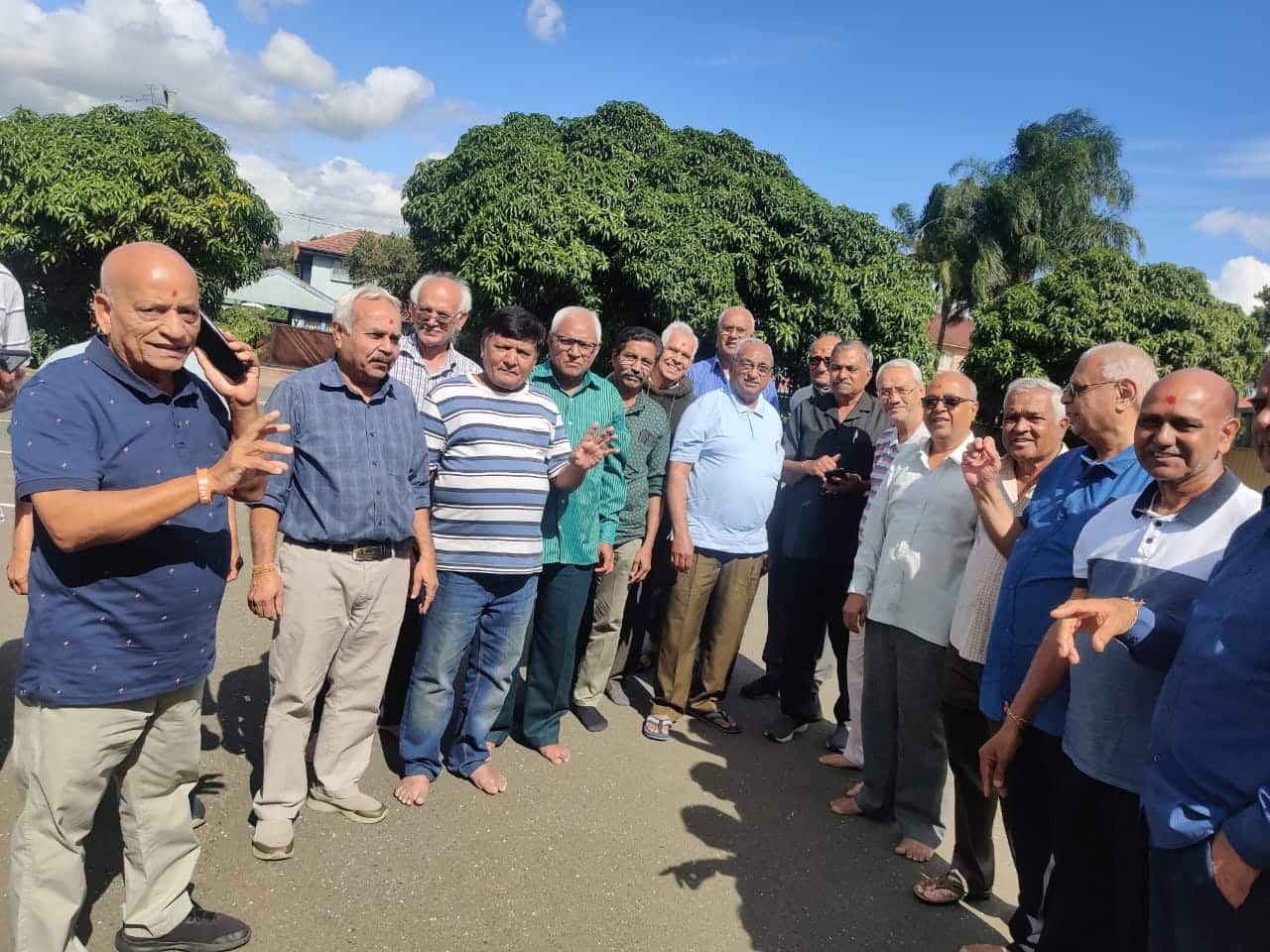 Indian community members in Harris Park in Sydney.