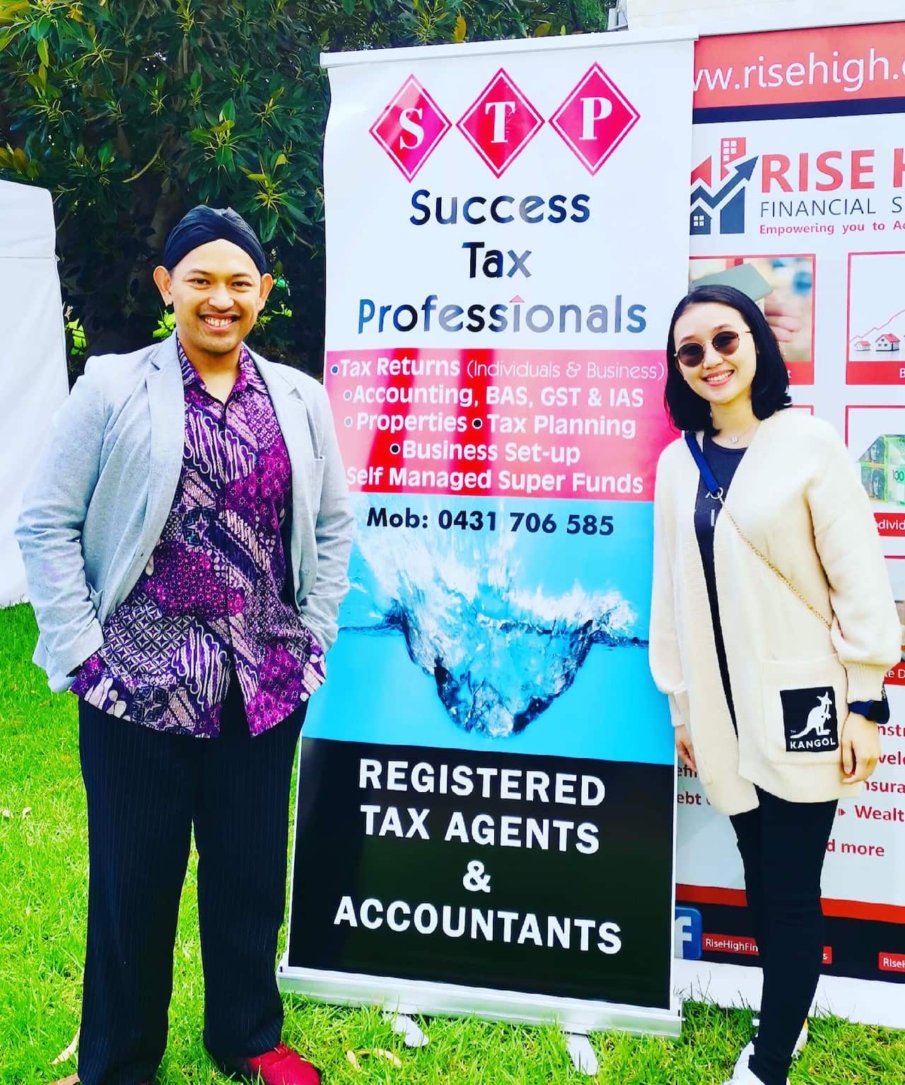 Andy Asiandi (Left) at Indofest Adelaide, March 2021.