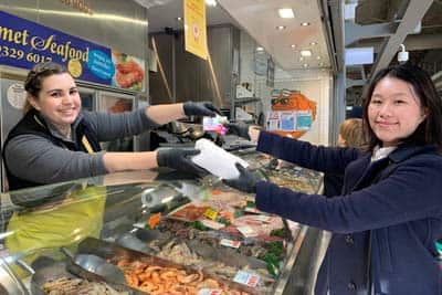 International student at Queen Vic Market