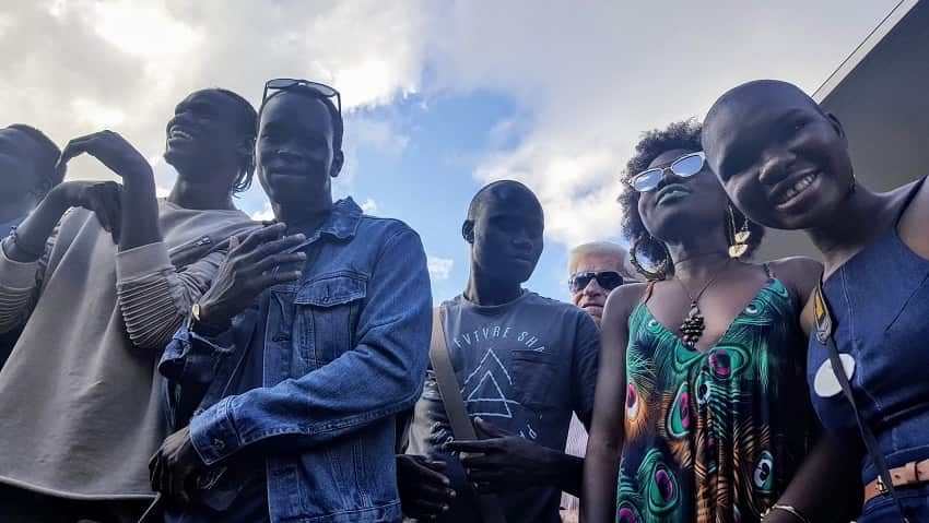 Isata Thomson with friends