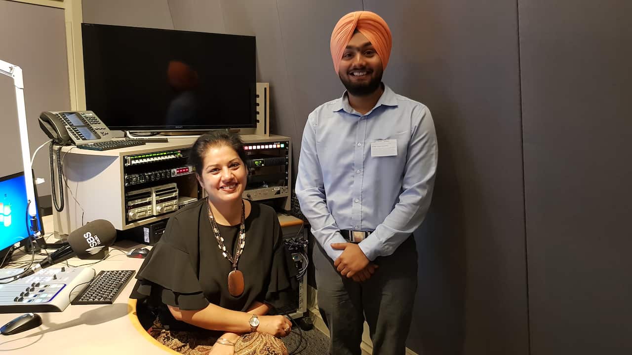 Ish Pratap Singh Minhas with SBS Punjabi's Manpreet K Singh, at our Melbourne studios