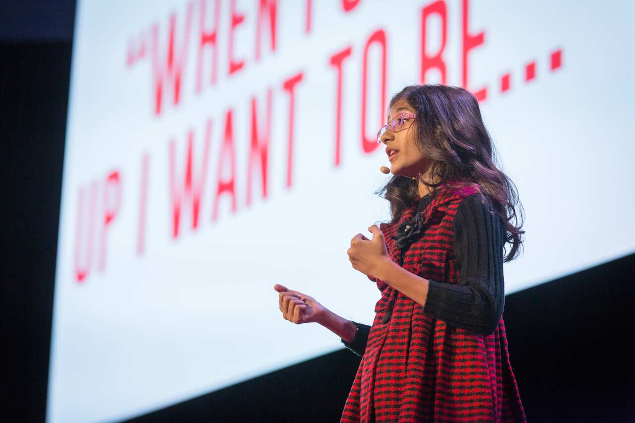 Ishita Kaytal speaks at TEDYouth, Session 3, November 14, 2015, Brooklyn Museum, Brooklyn, NY.  Photo: Ryan Lash/TED