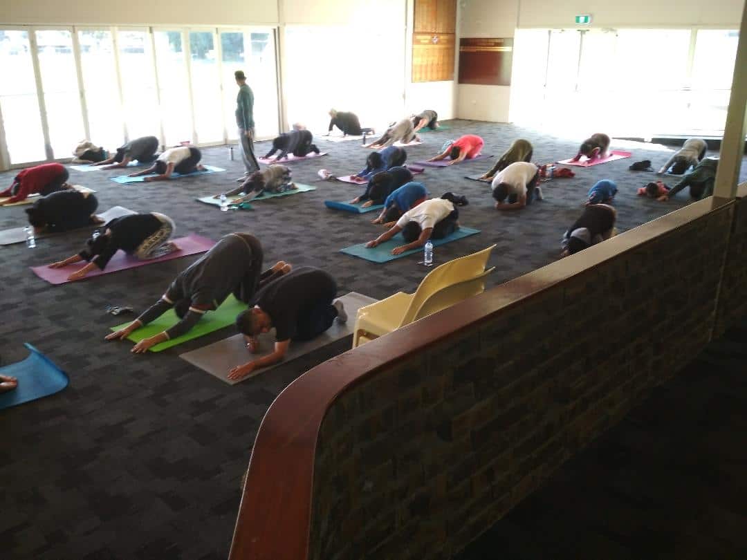 Yoga session was organised by ISWA in Perth