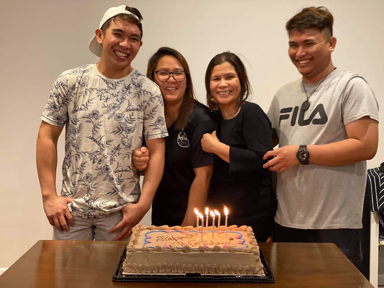 Happy together, the Dangcas celebrating John’s birthday in Canberra. 