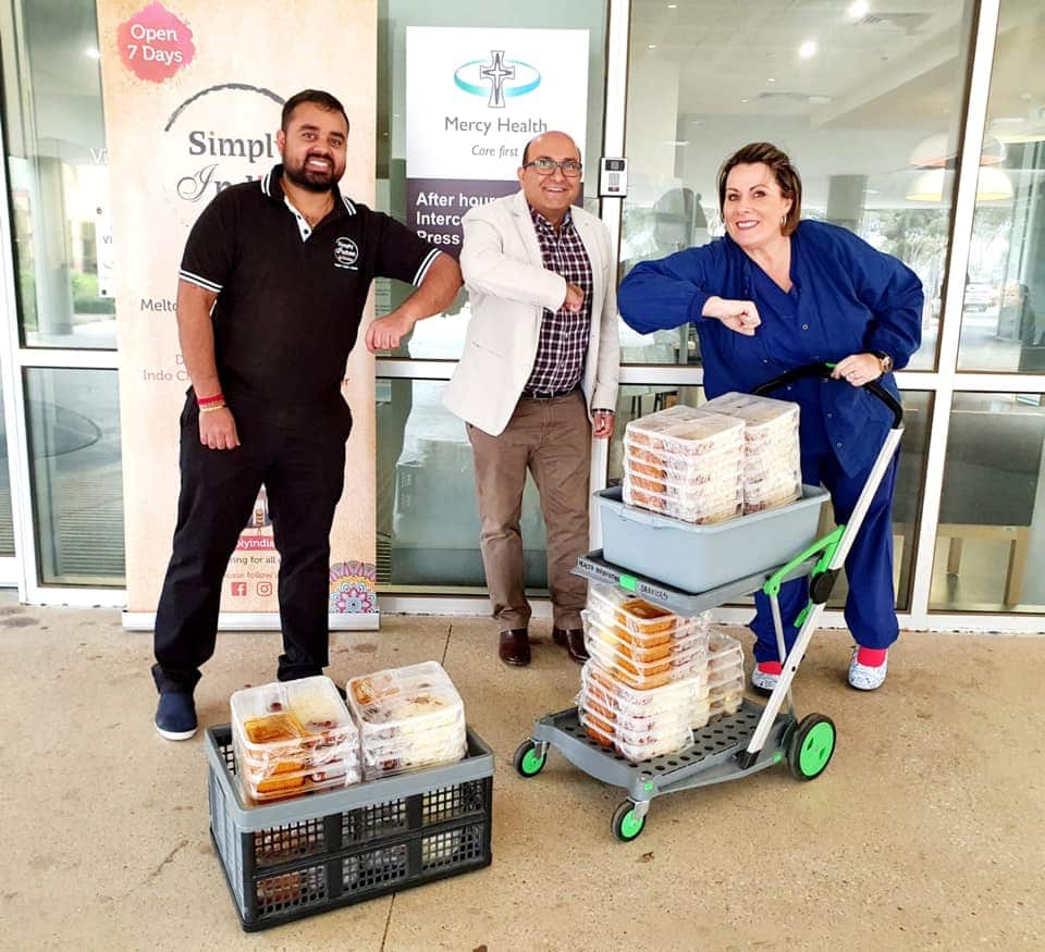 Indian Restaurant donates hundreds of meal to hospital staff
