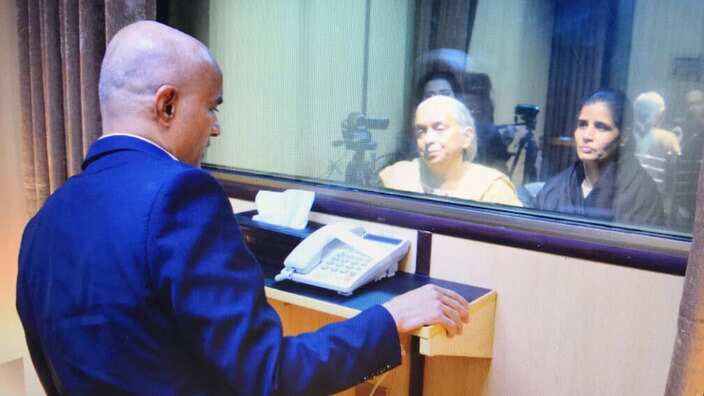 Kulbhushan Jadhav, who is on death row in Pakistan, meets his family for the first time on 25 December 2017