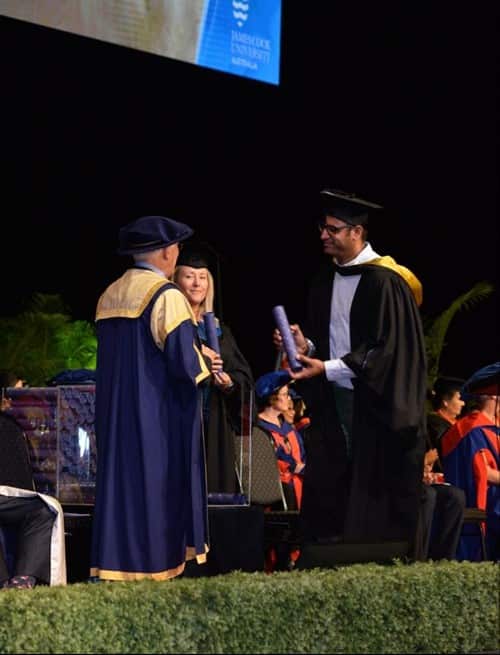Jagtar Singh during his graduation ceremony at James Cook University, Townsville on 24 March, 2022.