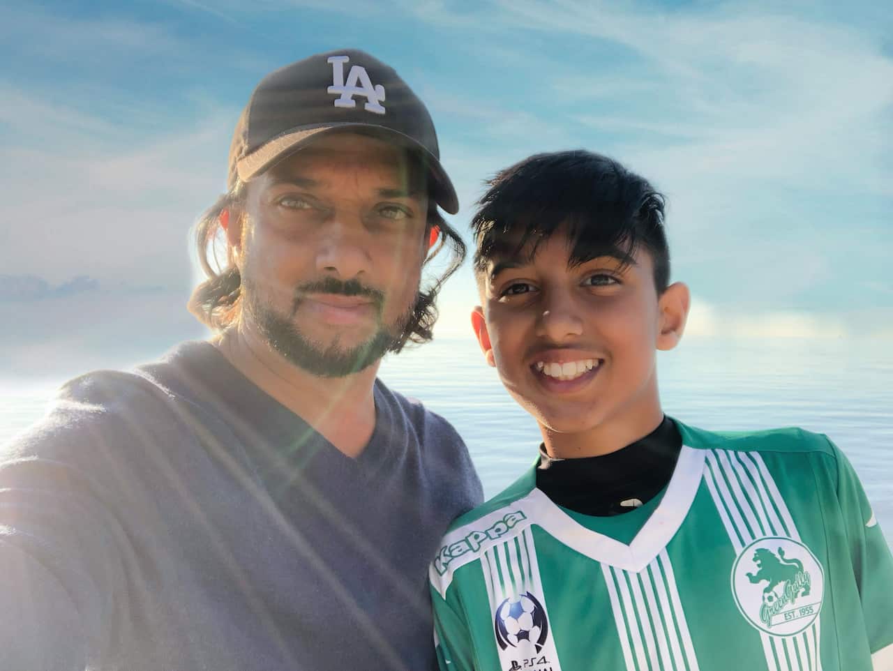 Jahan Sanghera with his father Satinder Sanghera