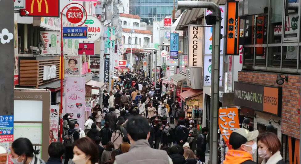 Locals seen at Takeshita Street in Tokyo 
