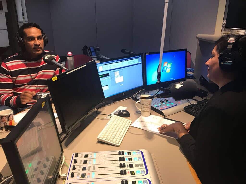 Jasvinder Sidhu in SBS Punjabi's Melbourne studios