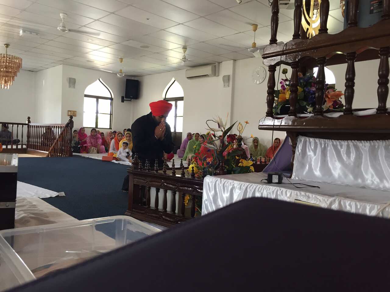 The prayer service at Gordonvale gurudwara on Sunday, March 20