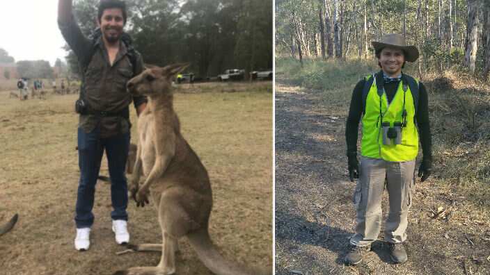 Javier Anguiano en los parques de Sydney
