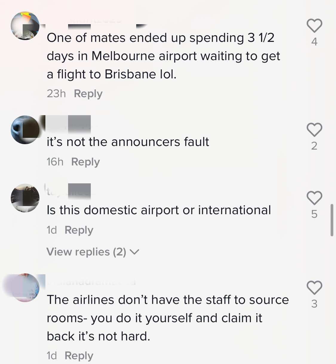 comments from Tiktok