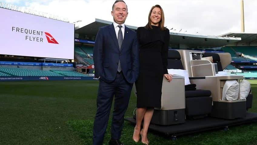 Qantas Group CEO Alan Joyce and Qantas Loyalty CEO Olivia Wirth.