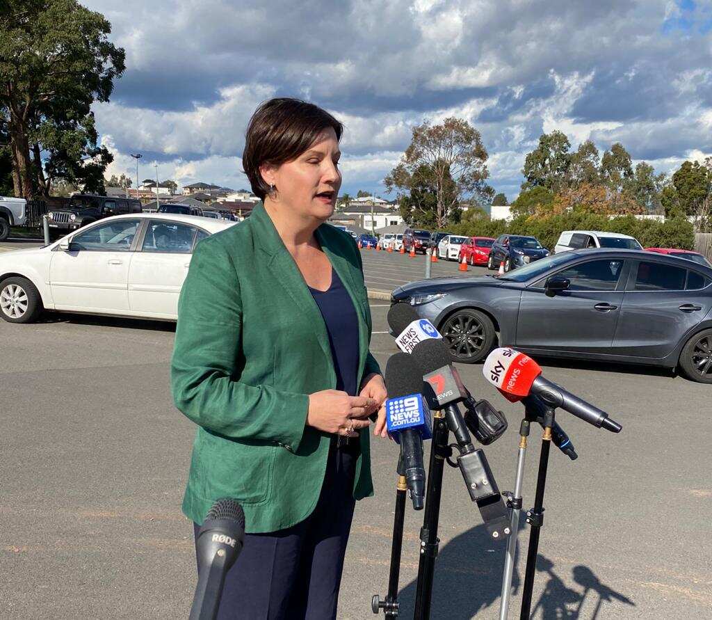 Jodi McKay in the Casula Car Park