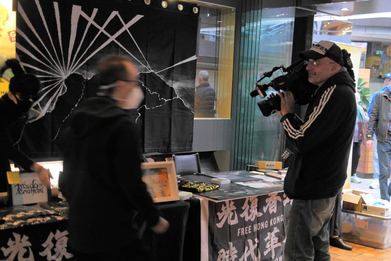 SBS News sends camera crew to cover the Be Water, Be United event in Melbourne