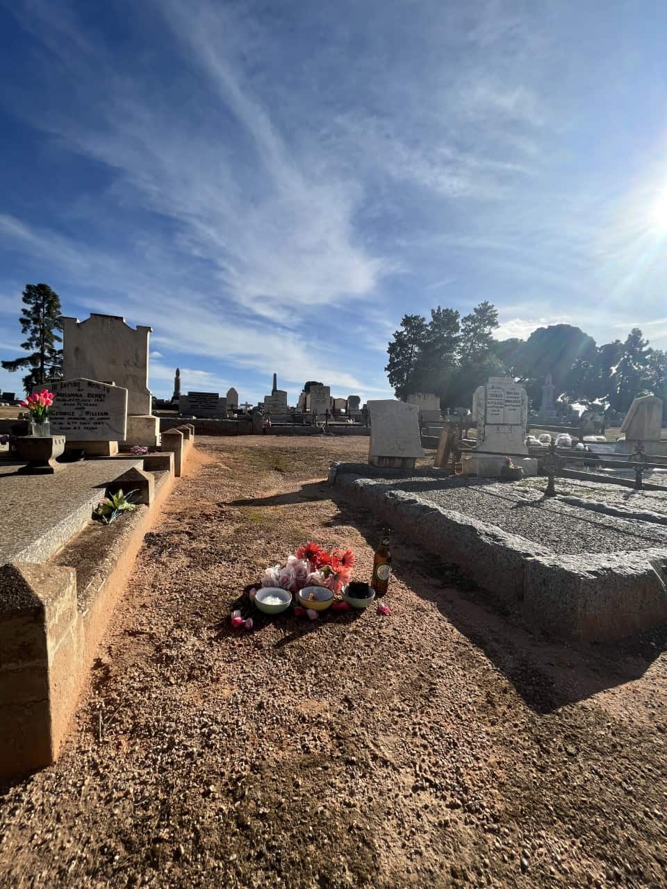 John Corea’s grave site at Nichols Point Cemetery, Mildura.