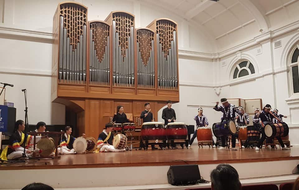 The performance groups included the Korean Culture Club SORI, Wadaiko Rindo, and the Australia Dunhuang Arts Academy