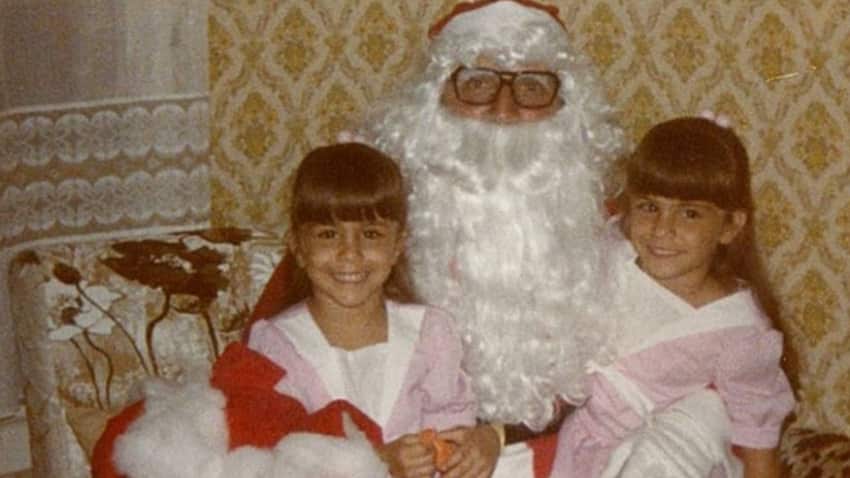 Joanne Ellias in her childhood with her sister. 