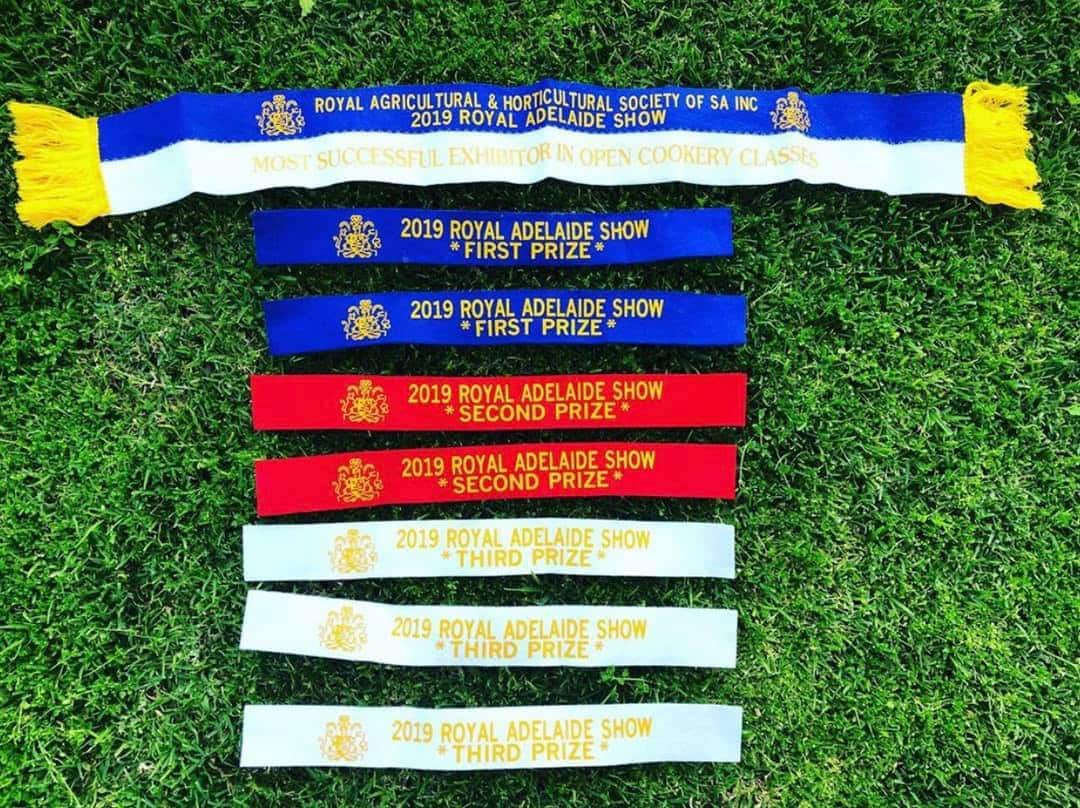 รางวัลต่างๆ ที่คุณจุ๋มได้รับในการประกวดทำขนมในงาน Royal Adelaide Show 2019