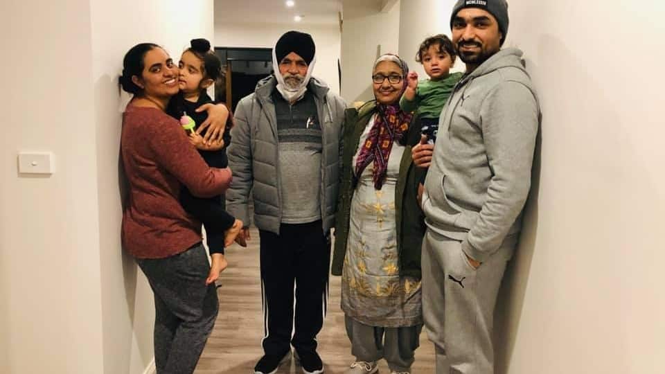 Rajinder Singh's parents came to Australia on a visitor visa. 