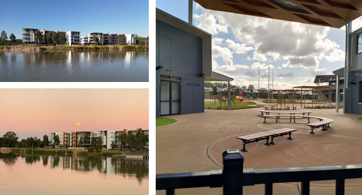 A view of Jordan Springs, which is a new development in Llandilo, near Penrith in Sydney's west.