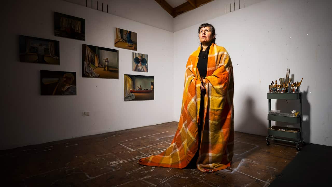 Julia Ciccarone poses for a portrait in her studio on September 01, 2021 in Melbourne, Australia. 
