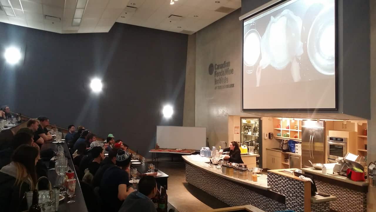 Korean traditional alcohol brewer Julia Mellor teaching in Canada