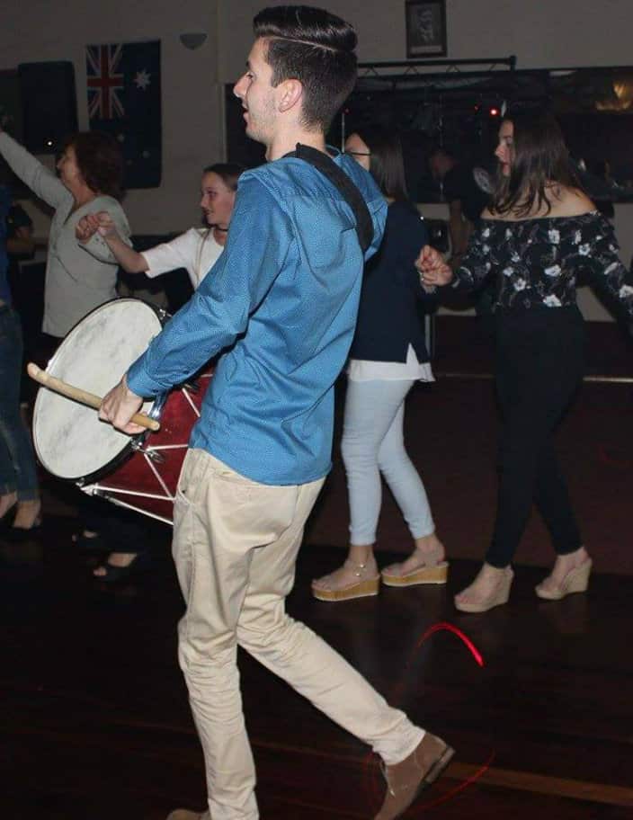 Macedonian bagpipe playing