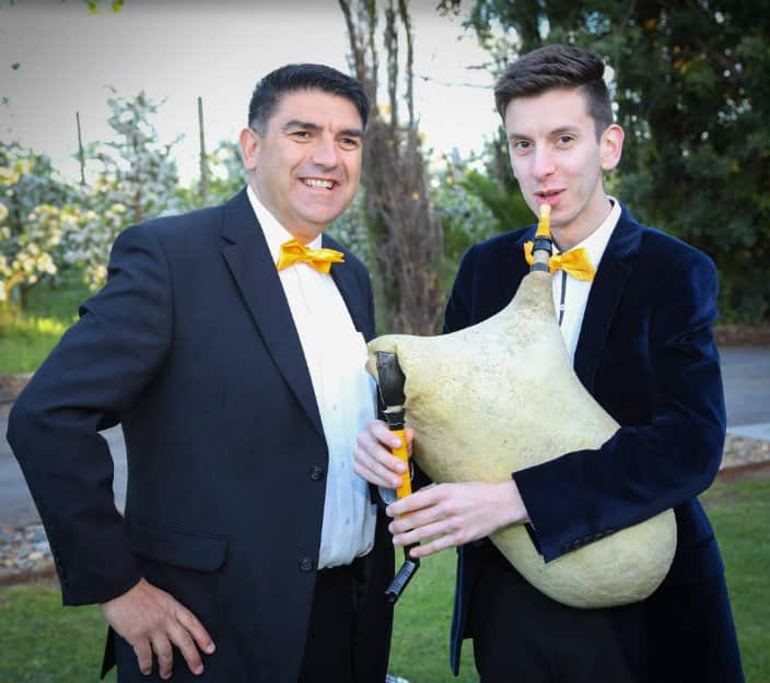 Macedonian bagpipe playing