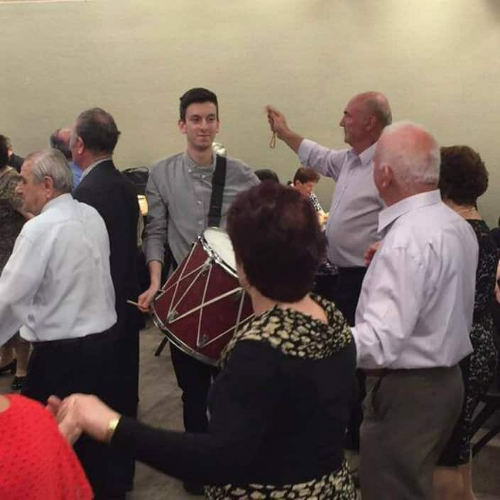 Macedonian bagpipe playing