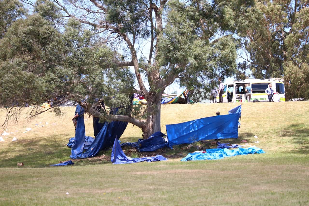 5 children were killed and others critically injured after jumping castle was blown into air in Tasmania